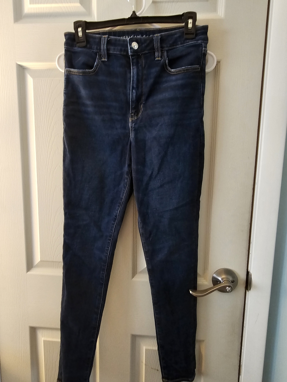 American Eagle Outfitters Dark Blue High-Rise Women's Jeans